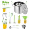 VEVOR Canning Supplies Starter Kit, 11 Pieces Stainless Steel Water Bath Canning Kit for Beginners, Canning Tools Set: Pot, Rack, Lid, Ladle, Funnel