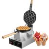 VEVOR Commercial Bubble Waffle Maker, 1400W Egg Pancake Baker Machine, Non-Stick Stainless Steel Egg Bubble Puff, 180° Rotatable