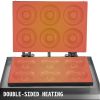 VEVOR 110V Commercial Waffle Donut Machine 6 Holes Double-Sided Heating 50-300Celsius, Electric Doughnut Maker 1550W