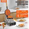VEVOR Commercial Bubble Waffle Maker, 1400W Egg Pancake Baker Machine, Non-Stick Stainless Steel Egg Bubble Puff, 180° Rotatable