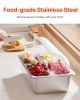 VEVOR Countertop Food Serving Display Container, 4 Pan Stainless Steel Food Serving Tray